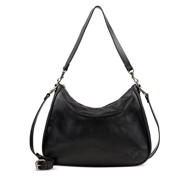 PATRICIA NASH Athani large smooth leather shoulder crossbody bag +Dust bag BLACK - Picture 1 of 16